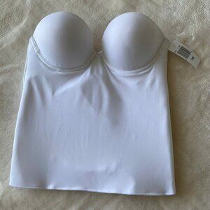 The Felina Women's New Essentials Push Up Corset Bra, White Color